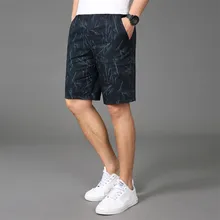 Повседневные летние шорты, мужские спортивные шорты с эластичной талией, мужские хлопковые шорты с эластичной резинкой на талии, шорты с карманами на молнии, шорты-карго с принтом Y614