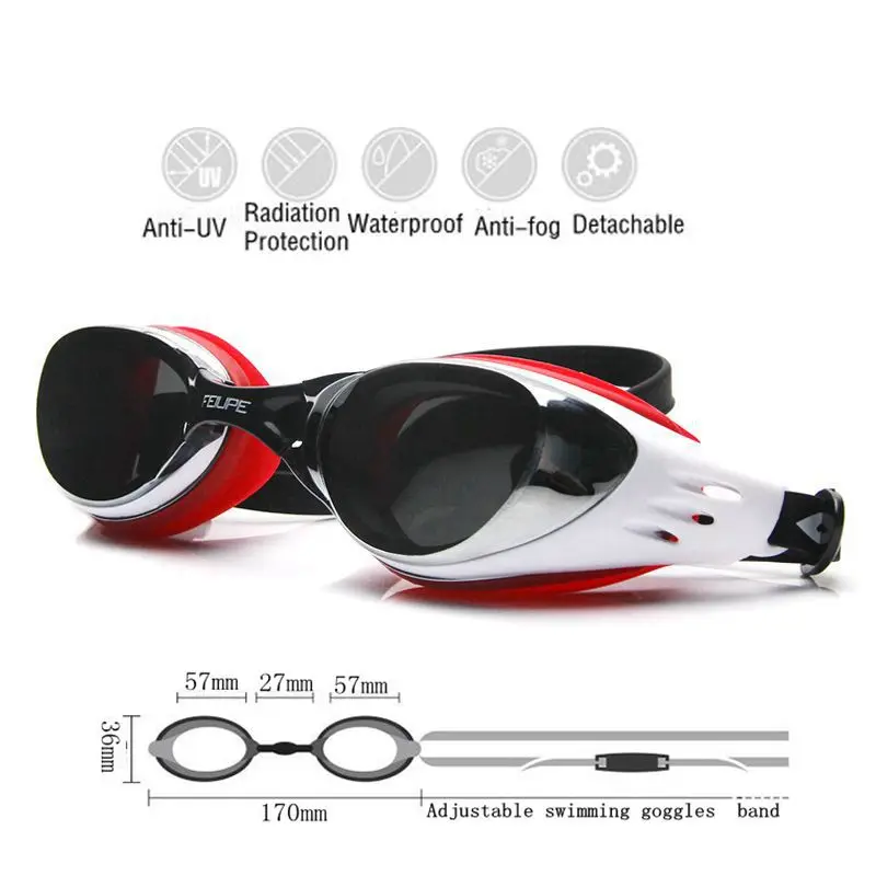 FEIUPE плавательные очки профессиональные близорукость различные силиконовые очки для дайвинга Hd диоптрий Анти-туман для мужчин женщин взрослых детей