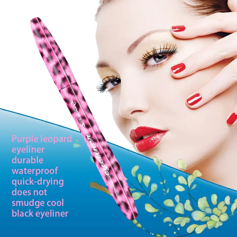 

Leopard Smooth Eyeliner Pen Long Lasting Quick Dry Waterproof Beauty Makeup Cosmetic Tool Sweat-proof Eye Line Pen