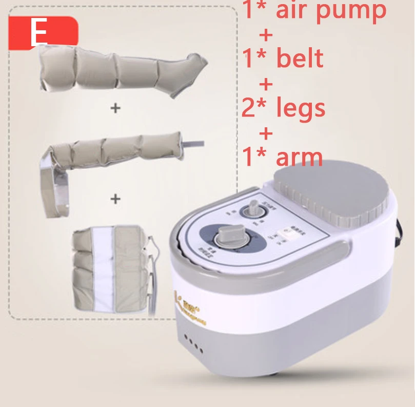 Пневматический Массажер для разминания ног электрическая Воздушная волна Массажер для давления физическая терапия для отеков ног, варикозное расширение вен - Цвет: E