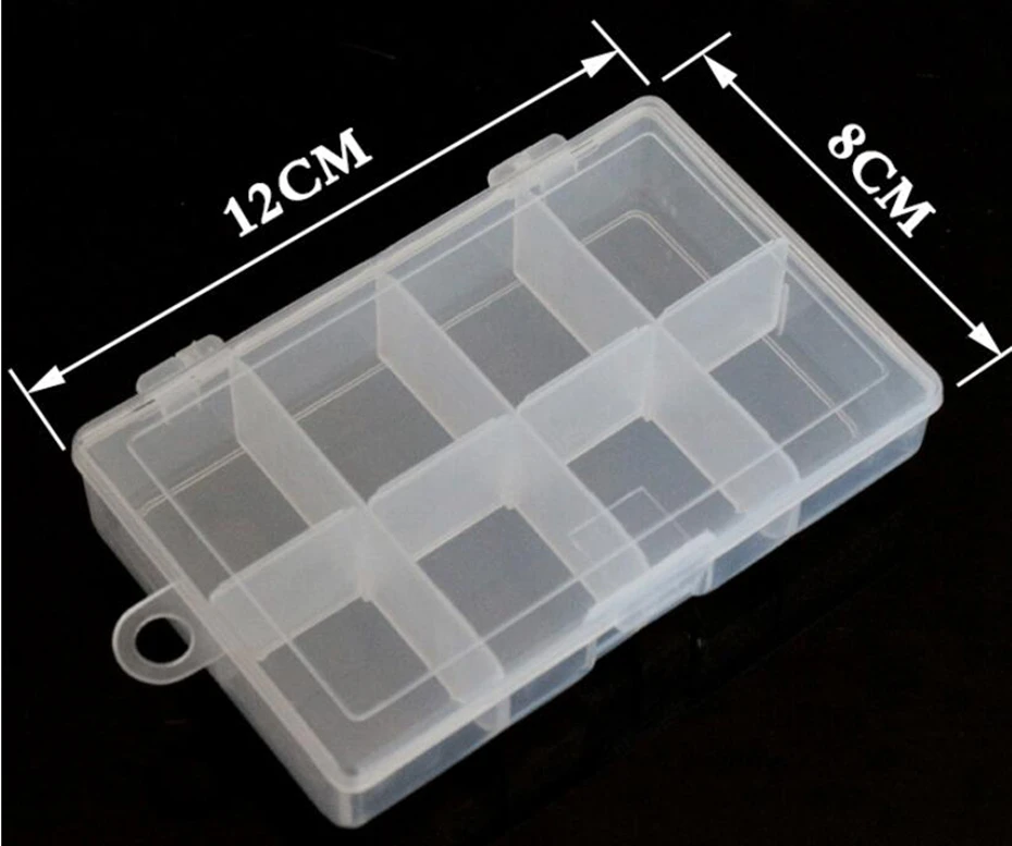 YINGTOUMAN 2 шт./лот 8 сетки маленькие аксессуары коробка рыболовные снасти со вставкой белый прозрачный пластиковый ящик износостойкость