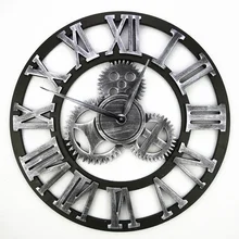 3D Retro Gear font b Wall b font font b Clock b font Wandklok font b