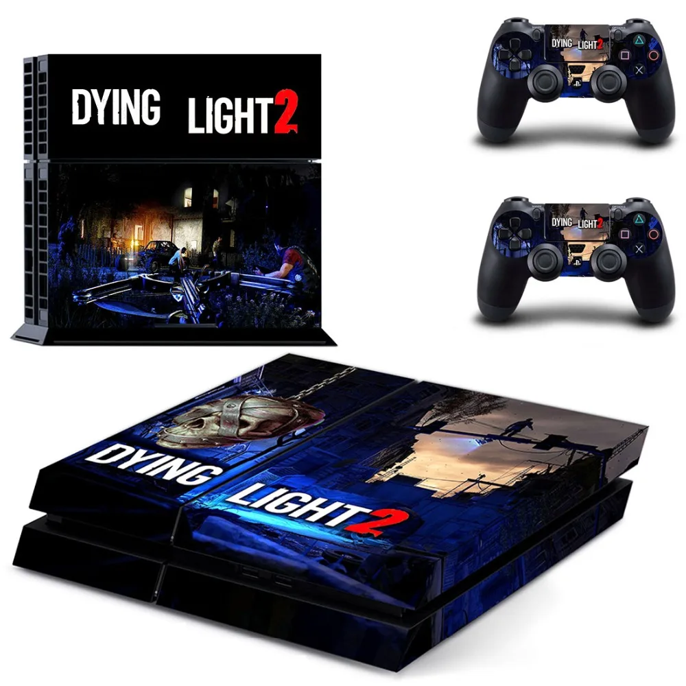 Светильник для игр PS4 Виниловая наклейка консоли Sony Playstation 4 и 2 контроллера
