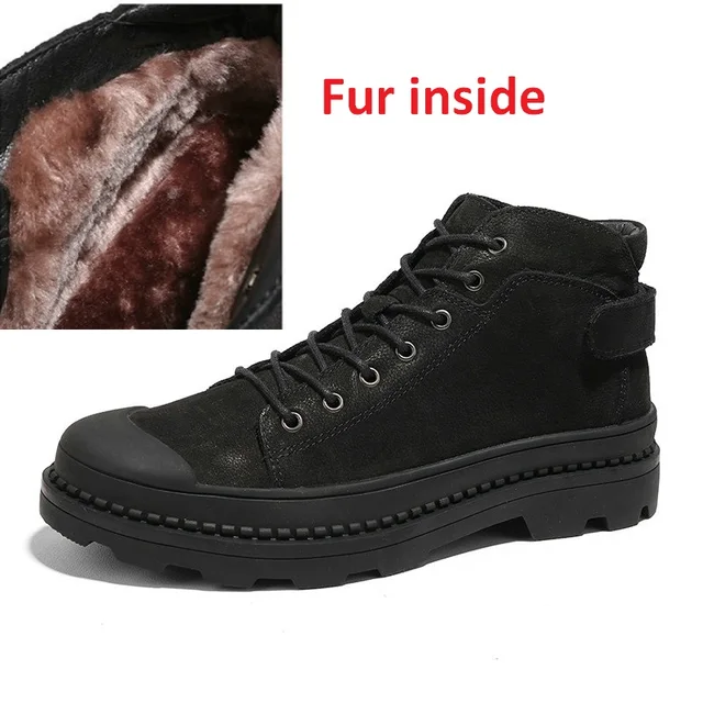 mens boots with fur inside