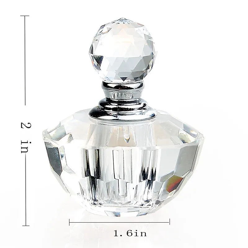 4ml 2in Unique K9 Crystal Clear Empty Refillable Woman Perfume Bottle Lavender Cut Travel Perfume Bottle Glass Bottle Lady Gift