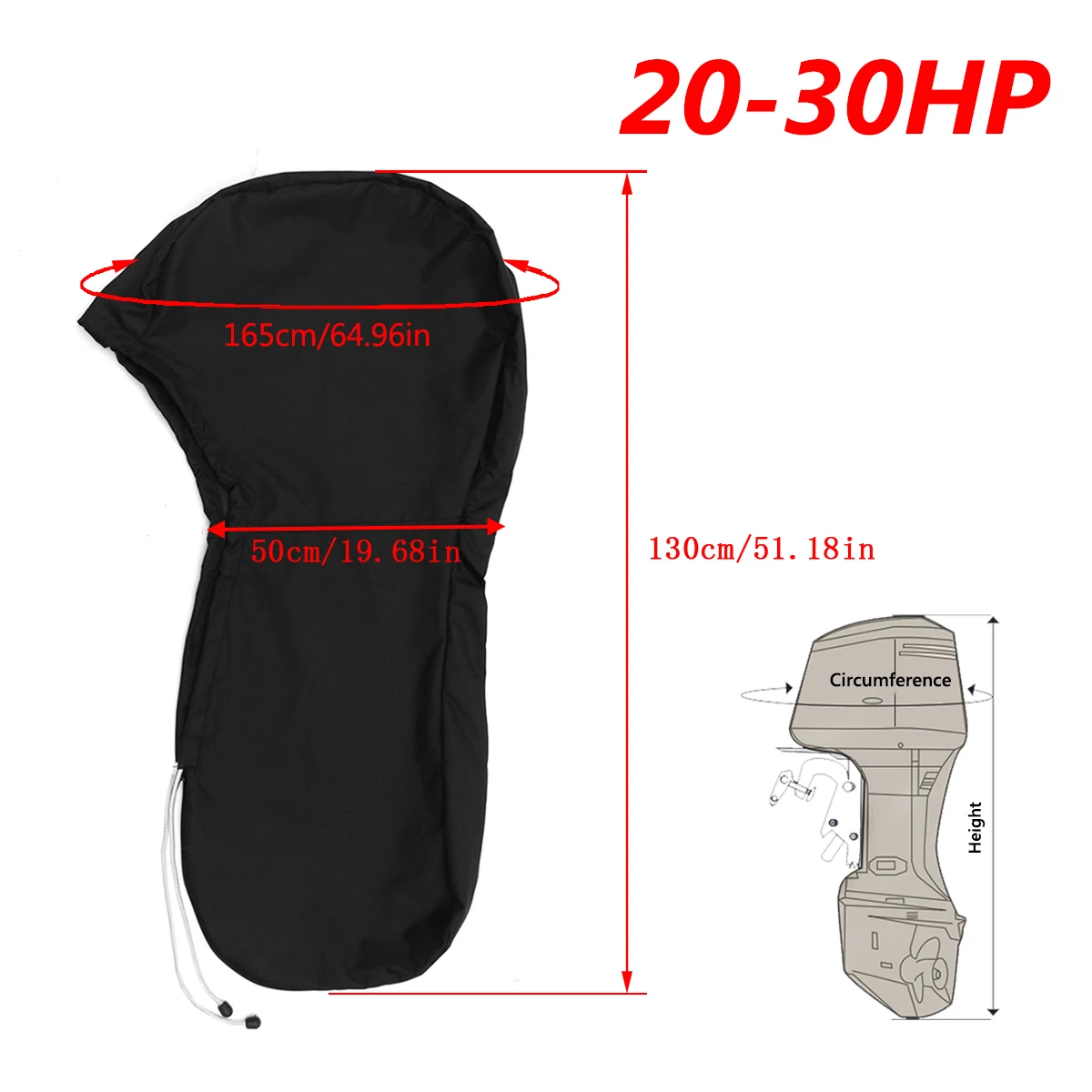 600D 6-225HP Boat Full Motor Cover Outboard Engine Protector for 6-225HP Boat Motors Black Waterproof 40 HTB1C.TfMSzqK1RjSZPcq6zTepXao