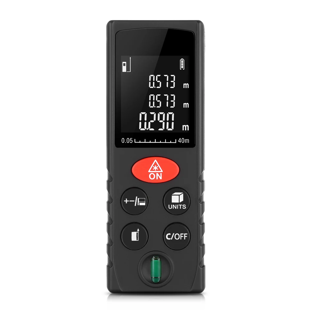 

D40 Digital Handheld Laser Distance Meter Diastimeter Laser Rangefinder Area Volume Tester Level Practractor Angle Indication