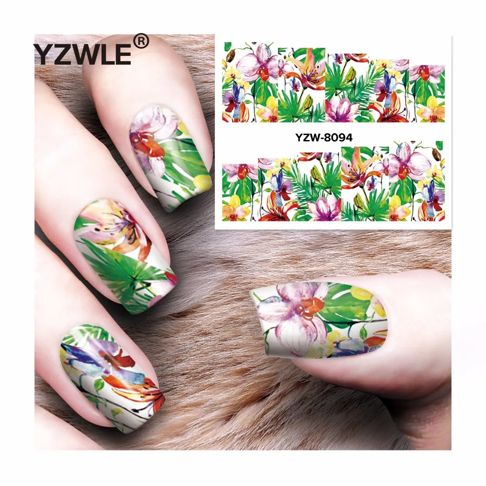 Buy YZWLE 1 Sheet DIY Decals Nails Art Water Transfer
