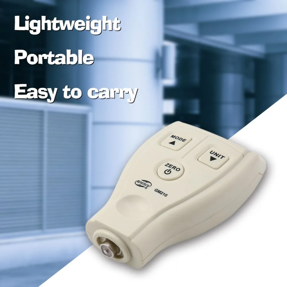 Benetech GM210 0-1800um Мини цифровой мини покрытие пленки толщина железа измерительное