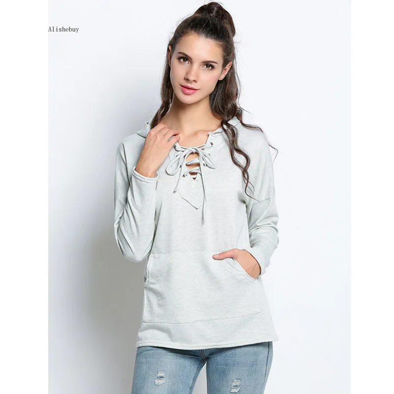 v neck hoodie women's