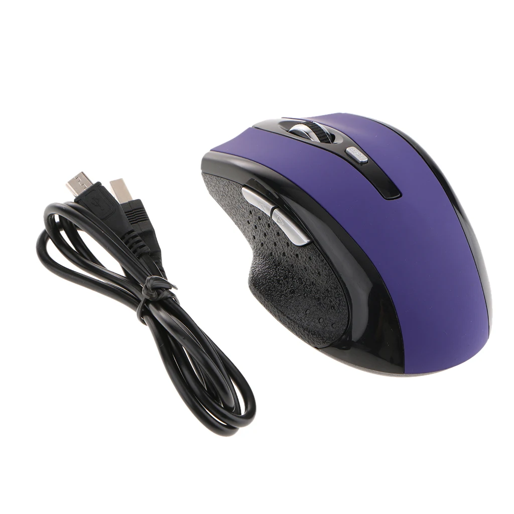 Purple Silent Wireless USB Charging Bluetooth4.0 Gaming Mouse For Computer
