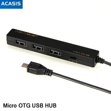 Высокое качество ACASIS H027 3 порта OTG Micro usb-хаб USB2.0 USB адаптер для зарядки питания трансмиссон кабель разветвитель для мобильного стола