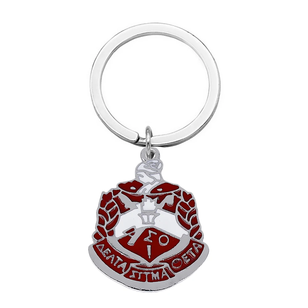 

Popular university greek letter society DELTA SIGMA THETA sorority enamel metal badge pendant keychain key holder