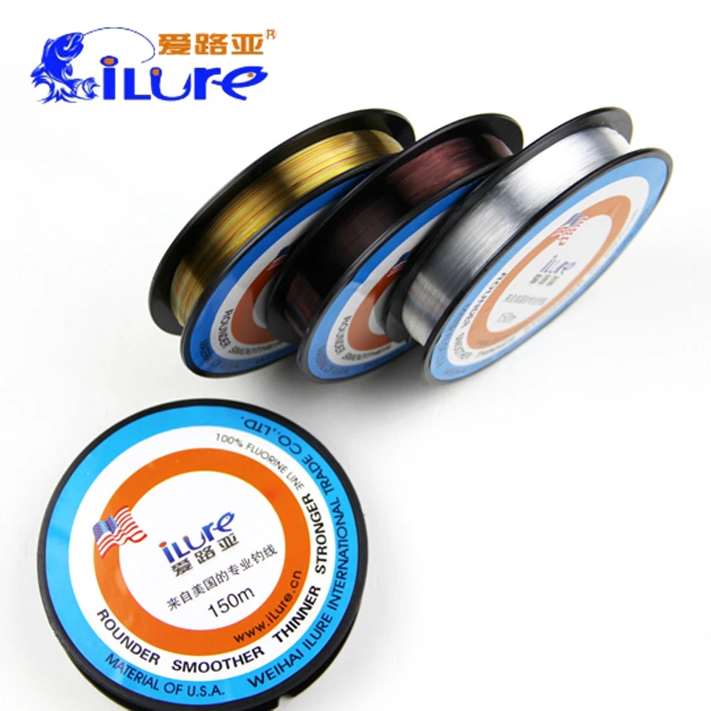 Super plus fort 150m fluorocarbone ligne de pêche carpe fil hiver 3 couleurs glace Multifilament Leader lignes Linha mouche matériel de pêche