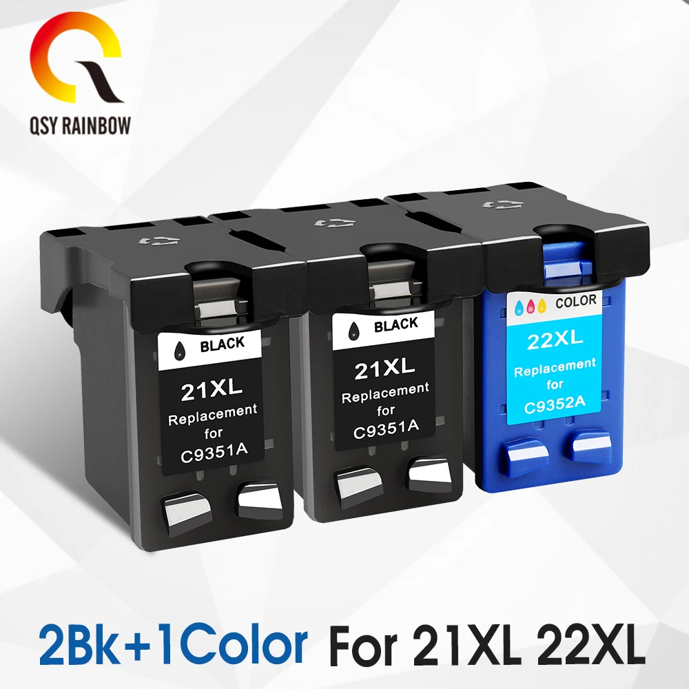 Сменный чернильный картридж QSYRAINBOW для hp 21 21XL Deskjet 3915 1530 1320 F2100 F2180 F4100 F4180|ink