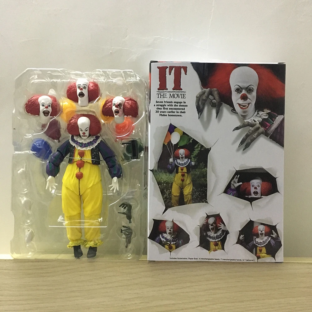 18 см NECA IT Pennywise Joker Stephen King It Clown ПВХ Фигурки игрушки Модель Кукла для украшения