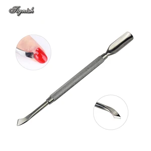 Tignish шт. 1 шт. ногтей кутикулы толкатель нержавеющая сталь УФ гель для снятия лака Двусторонняя Палец инструмент для удаление омертвевшей кожи Резак Маникюр Инструмент - изображение
