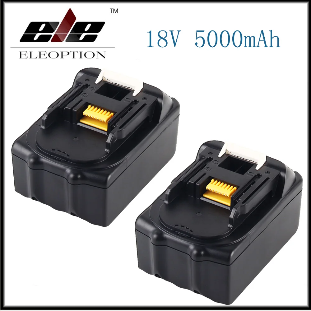 

2 x 18V 5000mAh Li ion Power tools Replacement battery For Makita BL1815 BL1850 LXT400 BL1840 BL1830 Rechargeable batteria