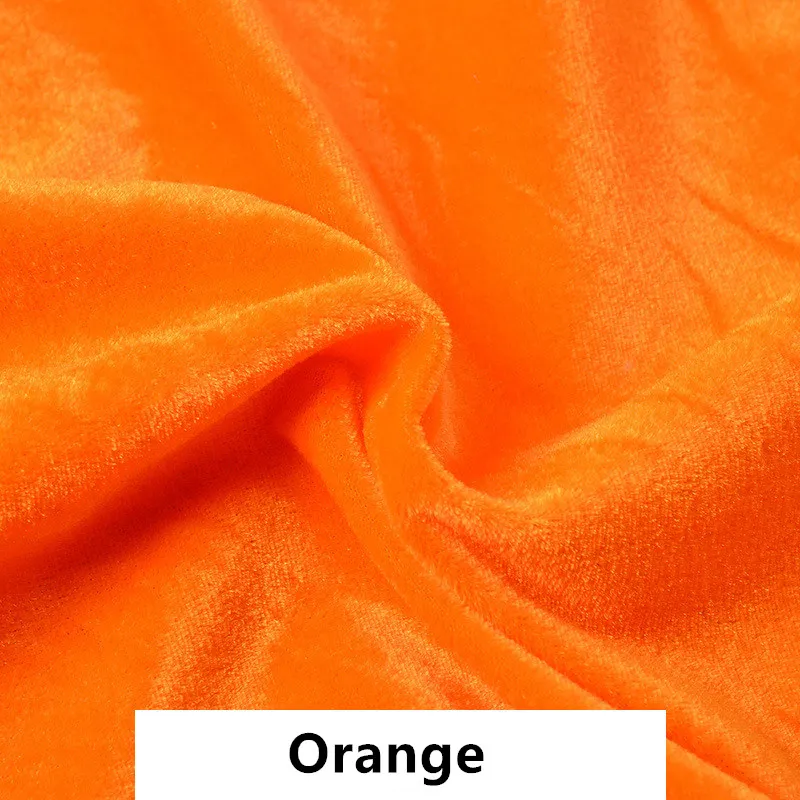 Ширина 160 см дешевая бархатная ткань занавеска велюровая ткань для занавесок ткань для самодельных кукольных платьев сценическая штора швейная трикотажная ткань Hometextile - Цвет: Оранжевый