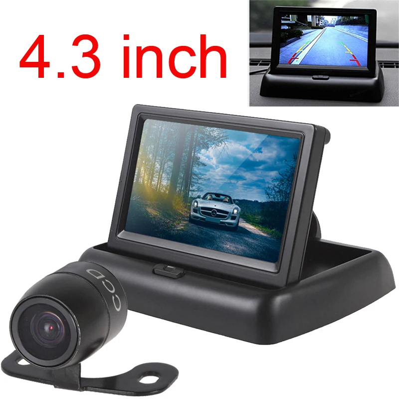 

New 4.3 Inch 2-channel Input Car Rear View Monitor + Waterproof 420 TVL 18mm Lens Reverse Parking Camera