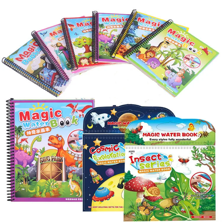 Children Coloring Magic Drawing Book With Pen Baby Educational Toy Kids Animals Painting Writing Doodle Cloth | Игрушки и хобби