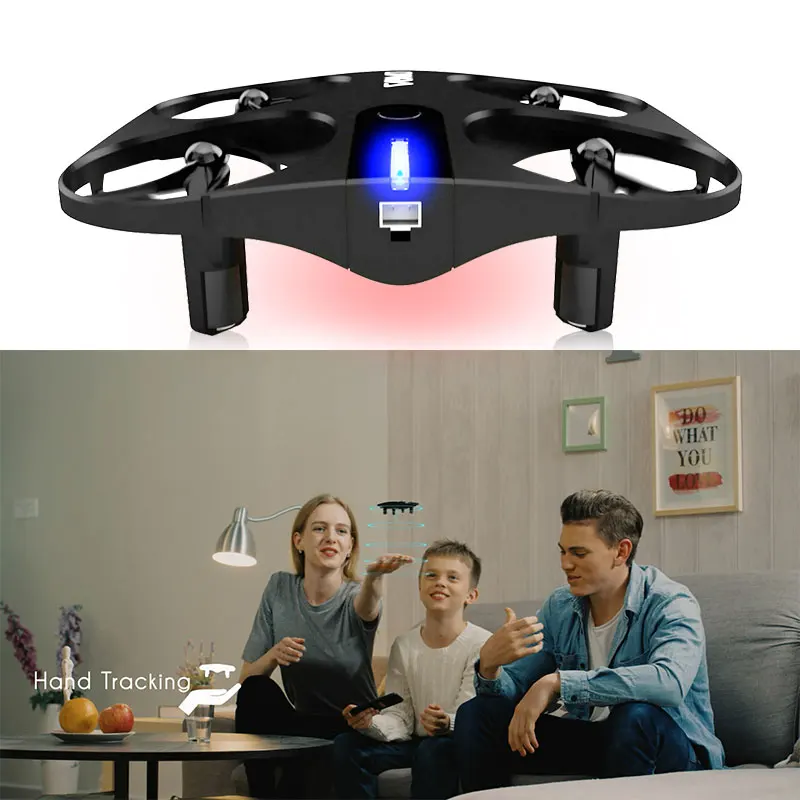 

Quadcopter Drone Aircraft Hand Throw Takeoff Hand Tracking Flying Path Presetting WIFI Headless Mode Hover Selfie Premium