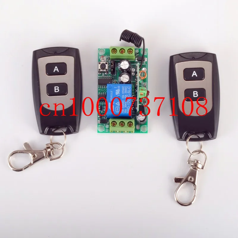 

Hotselling DC12V1CH 10A Learning Code Wireless Remote Control Switch System 1 Receiver and 2 Transmitter(with 2 buttons)