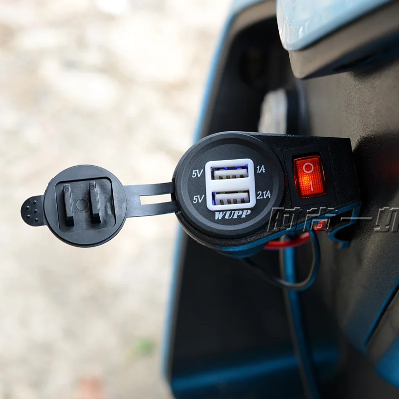 12 24V 3.1A зарядное устройство для мобильного телефона мотоцикла двойное Usb с