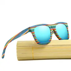 Поляризованные деревянные солнцезащитные очки мужские бамбуковые солнцезащитные очки женские брендовые дизайнерские оригинальные