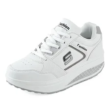 Женские кожаные кроссовки для похудения; обувь на платформе; женская обувь на танкетке; светильник; спортивная обувь; кроссовки;# B2481