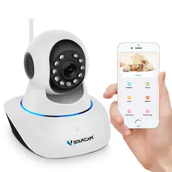 Vstarcam C25 Бесплатная доставка HD 720 P Indoor Беспроводной Wi-Fi ip-камера ночного видения Двусторонняя голосовые обнаружения движения 15 заданное