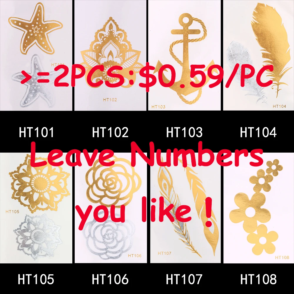 1 шт. декоративная Татуировка перо цвета металлик|sticker photo|sticker gift tagsstickers rectangle |