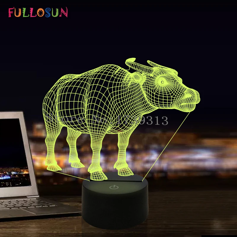 Buy FULLOSUN Novelty 3D Cow Shape USB Lamp LED Animal