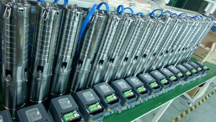 Permanent magnet synchronous motor deep well solar water pump for irrigation solar powered submersible water pump