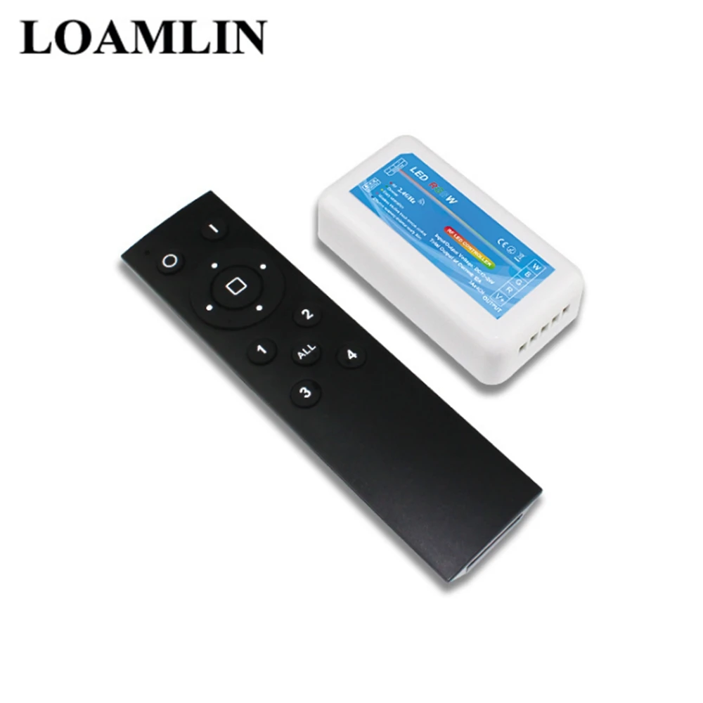 DC12-24V RF2.4G группы и пуговицы RGBW контроллер лампа RGBW с контроллером 4 группы светодиодный контроллер