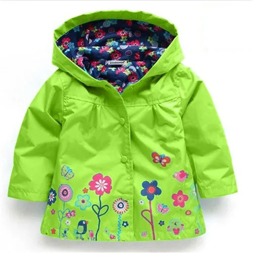 Детское пальто Зимние пальто для маленьких девочек пальто с длинными рукавами теплая плотная куртка с капюшоном для девочек, верхняя одежда флисовая одежда с рисунком - Цвет: 8