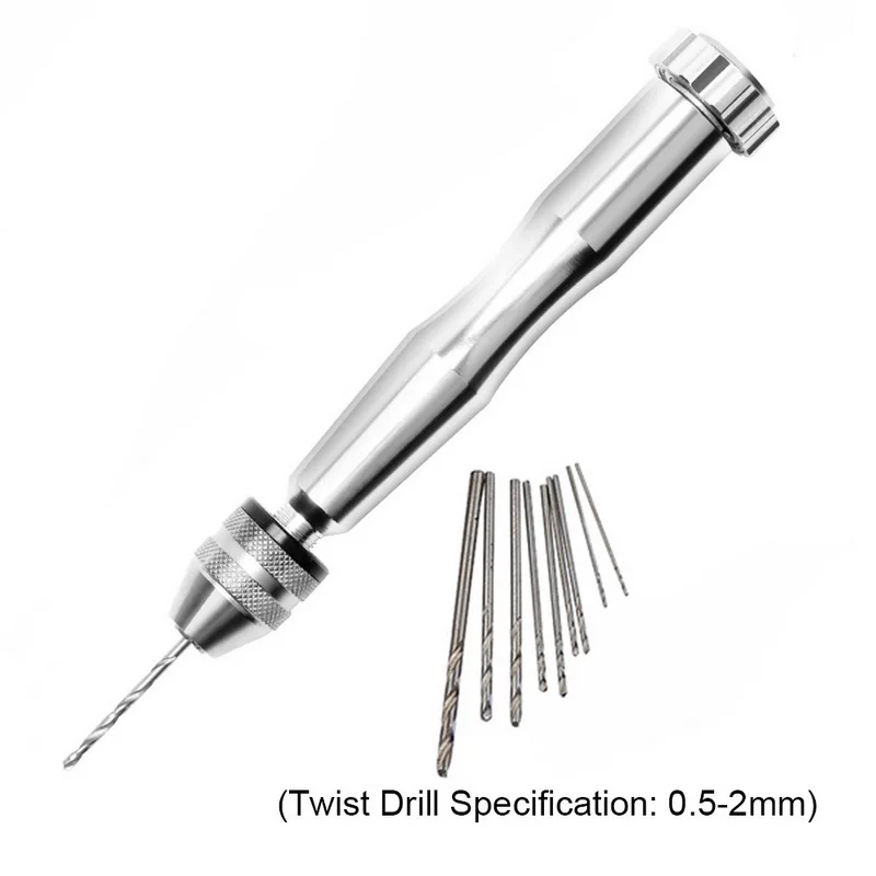 10 шт. набор ручных сверл серебряного цвета 1,3-3,4 мм ручной работы напильники инструменты сплав для резной деревянной живописи или ювелирных аксессуаров - Цвет: 10pcs drills set