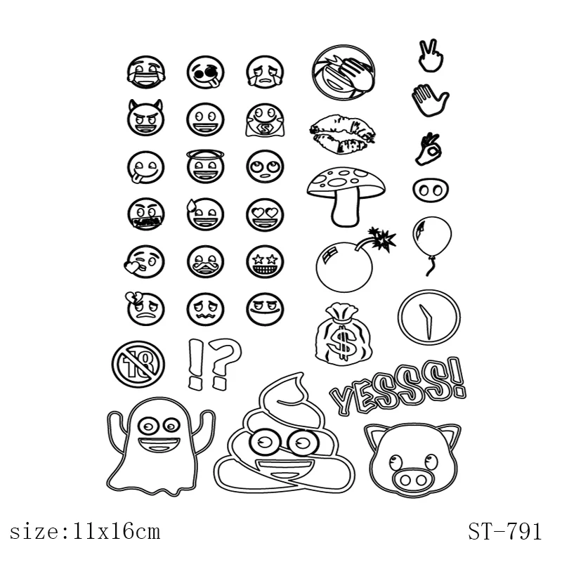 

AZSG Expression series Clear Stamps/Seals For DIY Scrapbooking/Card Making/Album Decorative Silicone Stamp Crafts