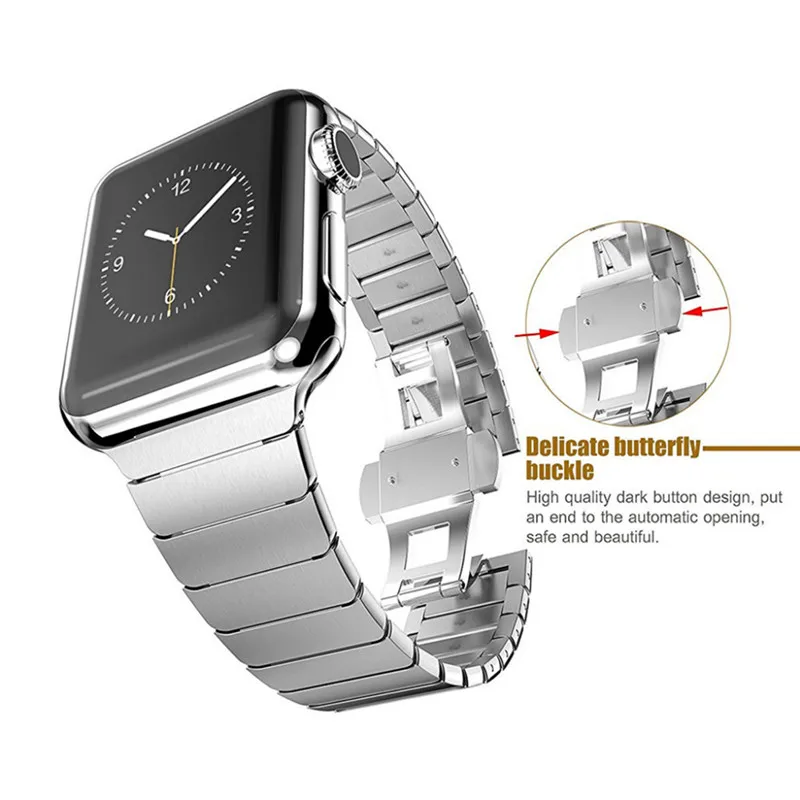 Ремешок для часов ASHEI для Apple Watch ремешок 42 мм серия 3 полосы 38 мм для iWatch Серия 1 браслет из нержавеющей стали сменный ремешок