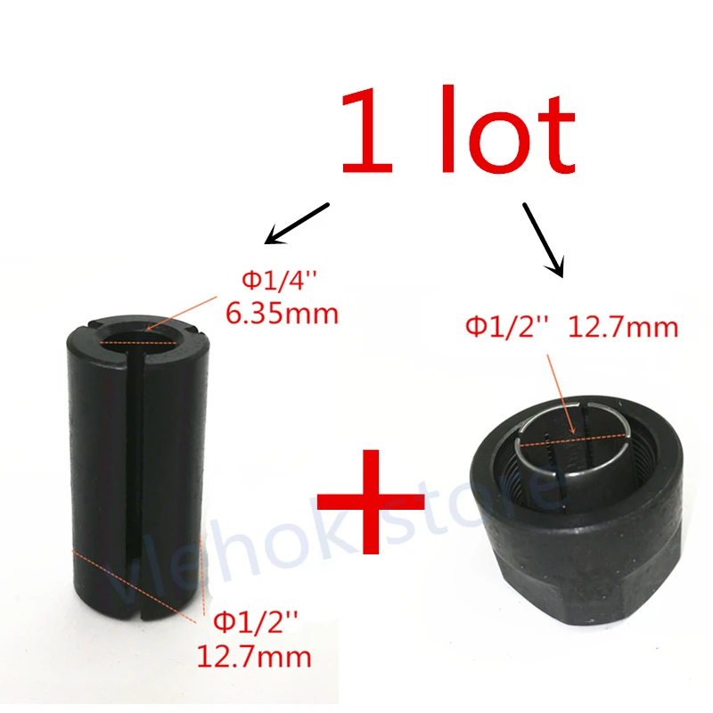 Цанга 1/" 1/4" 3/" 6 мм 8 мм 9,52 мм 12 мм 12,7 мм для BOSCH GOF1200A GOF1200 GOF1300CE GOF1300ACE GOF2000CE GOF1400CE GOF1600CE