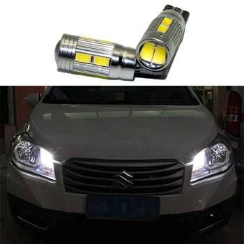

2x T10 LED W5W Car LED Auto Lamp 12V Clearance Parking Light bulbs with Projector Lens For Suzuki grand vitara swift sx4 Equator