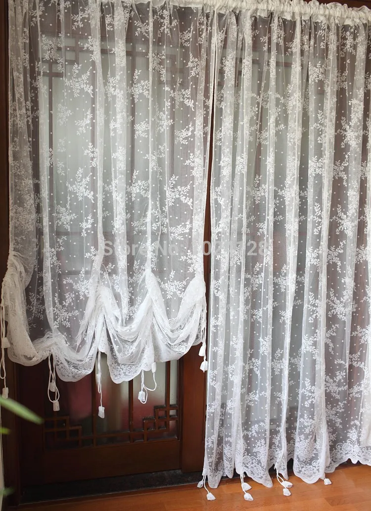 cego, vintage cortina valance, terminado cafe cortina sheer para casa hotel