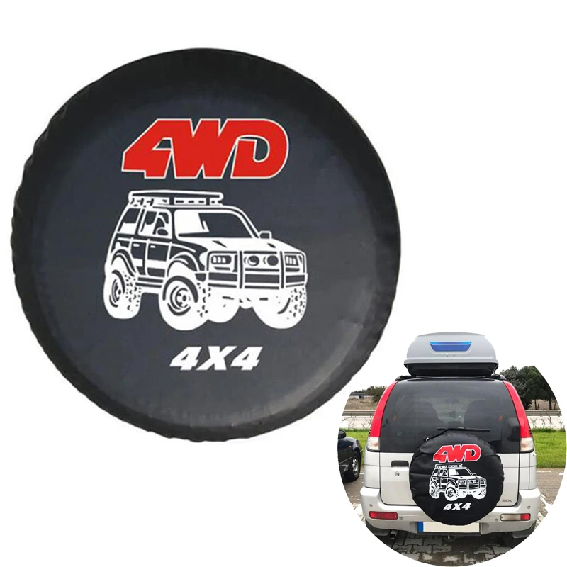 

14 Inch Waterproof Dustproof PVC Leather Spare Wheel Tire Cover Case Protector For Mitsubishi Pajero wheel spacer adapter tires