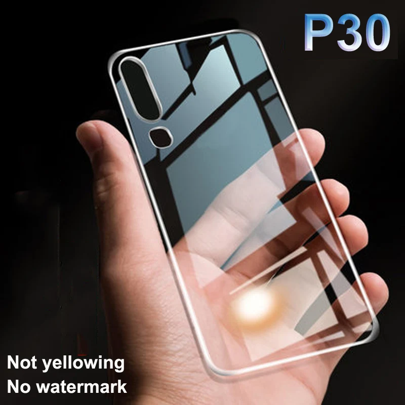 Матовая Мягкий чехол из силикона и ТПУ для Huawei P30 прозрачный защитный телефона