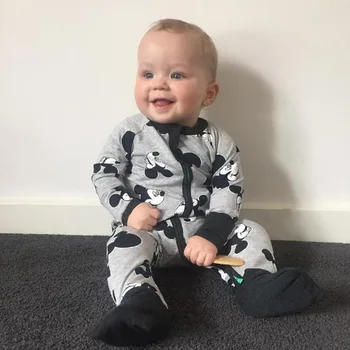 

Wasailong Newborn Baby Boy Clothes Infant Romper Long Sleeve Flower Print Baby Girl Rompers Jumpsuit Pajamas Baby Clothing