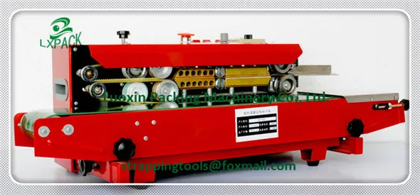 Horizontal Vertical Portable Stainless Steel Tilt Head Continuous Band Sealers Rapid Tabletop Free Standing Benchtop Band Sealer with Dry Ink Coding40