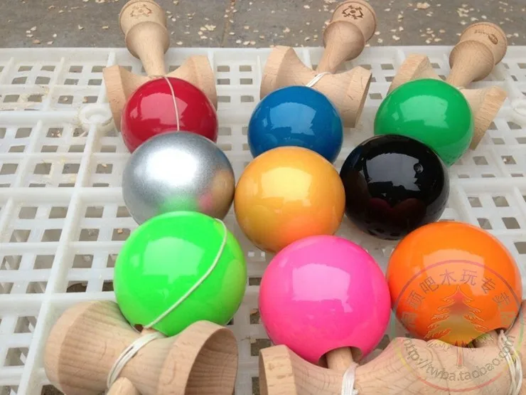 Fedex IP IE Размеры: 18.5 см забавные традиционные японские игры Kendama Бал красочный PU Краски 100 шт./лот профессиональный