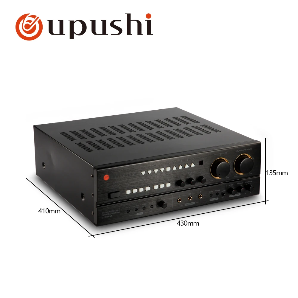 Oupushi Профессиональный усилитель мощности для караоке фиксированное сопротивление стерео фоновая музыкальная система усилитель L