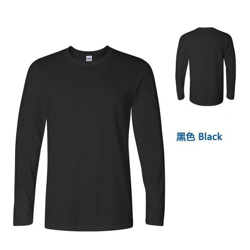 

2018 leader of sales; new spring high elastic cotton shirt men's long sleeve o neck t-shirt free mail delivery in asia and china
