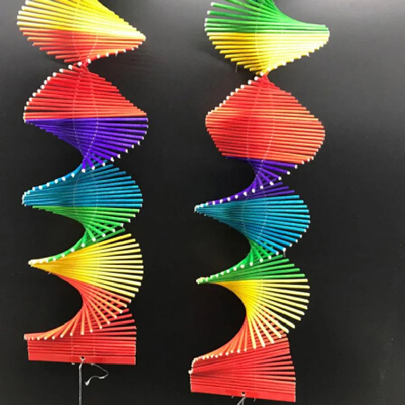 

2018 new colorful home wisted Rainbow wind chime pendant outdoor garden ornament decoration DIY pendant